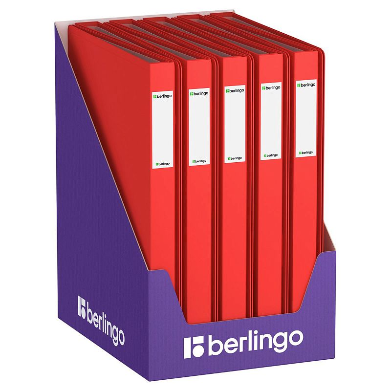 Папка с 40 вкладышами Berlingo "Soft Touch", 25мм, 700мкм, красная, с внутр. карманом 