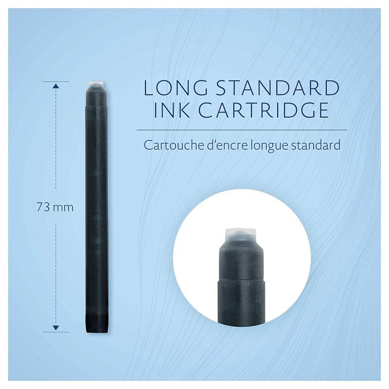 Картриджи чернильные Waterman Standart, черный, 8шт., картонная коробка 