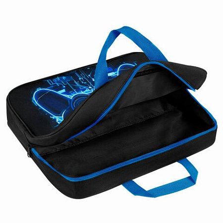 Папка на молнии с ручками BRAUBERG KIDS А4, 1 отделение, полиэстер, 80 мм, Digital gamepad, 273316 