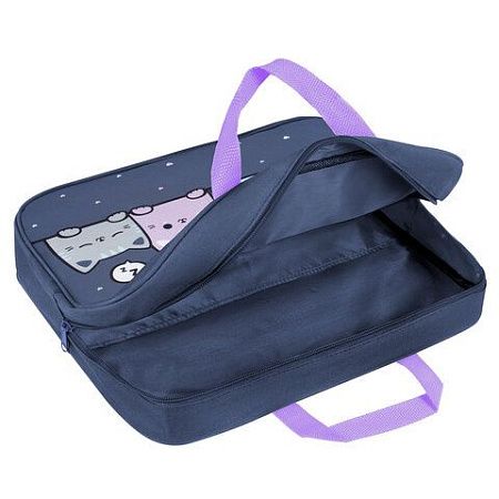 Папка на молнии с ручками BRAUBERG KIDS А4, 1 отделение, полиэстер, 80 мм, Anti-gravity, 273313 