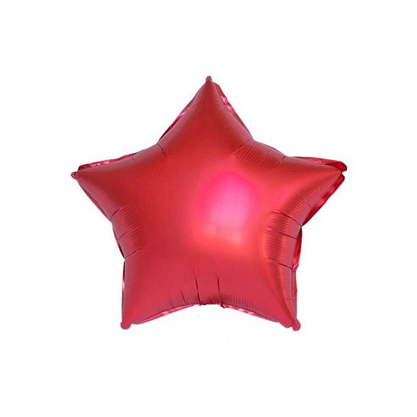 Водушный шар, 45см, ПатиБум, "Звезда. Красный", фольгированный