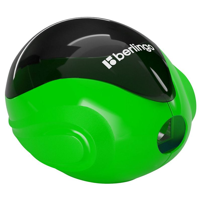 Точилка пластиковая Berlingo "Round" 1 отверстие, контейнер, ассорти, дисплей 