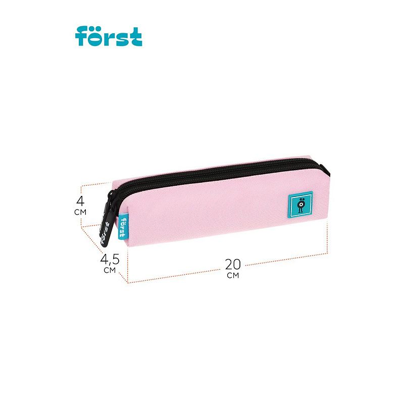 Пенал мягкий 2 отделения, 200*40*45 Först "Bubble gum", полиэстер 