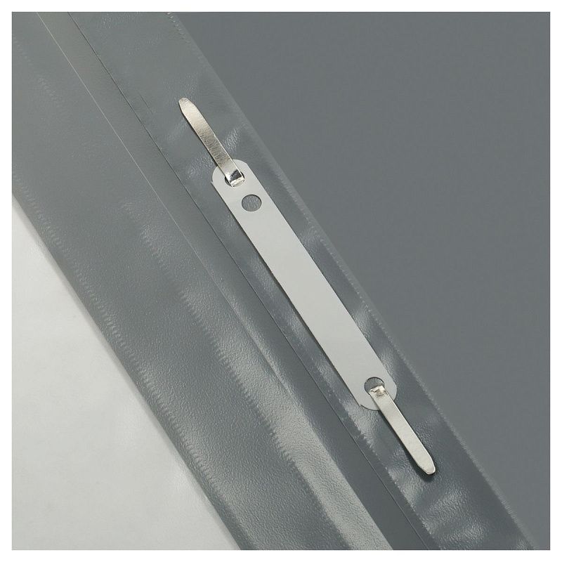 Папка-скоросшиватель пластик. СТАММ А4, 120мкм, серая с прозр. верхом 