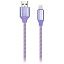 Кабель Smartbuy iK-512NS, USB(AM) - Lightning(M), для Apple, в оплетке, 2A output, 1м, фиолетовый