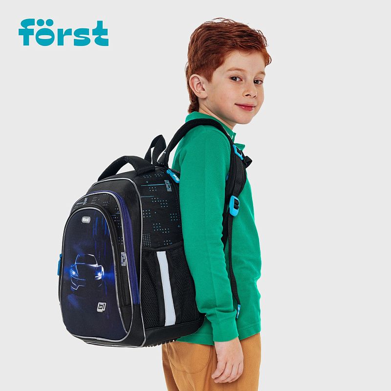 Ранец Först F-Base "Extra Power" 36*29*17см, 3 отделения, 2 кармана, анатомическая спинка 