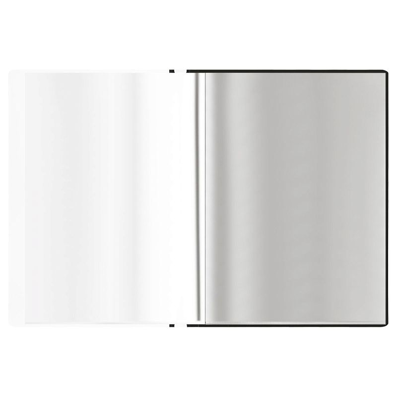 Папка-скоросшиватель с 10 вкладышами СТАММ с перфорацией, А4, 160мкм, пластик, черная 