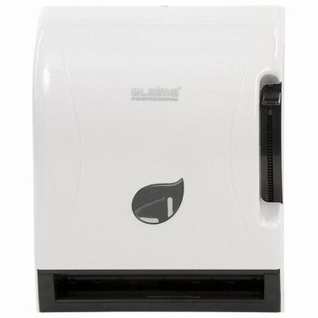 Диспенсер для полотенец в рулонах LAIMA PROFESSIONAL ECO (H1), механический, с рычагом, белый, ABS-пластик, 606549 