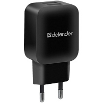 Зарядное устройство сетевое Defender EPA-13, 2*USB, 2.1А output, пакет, черный