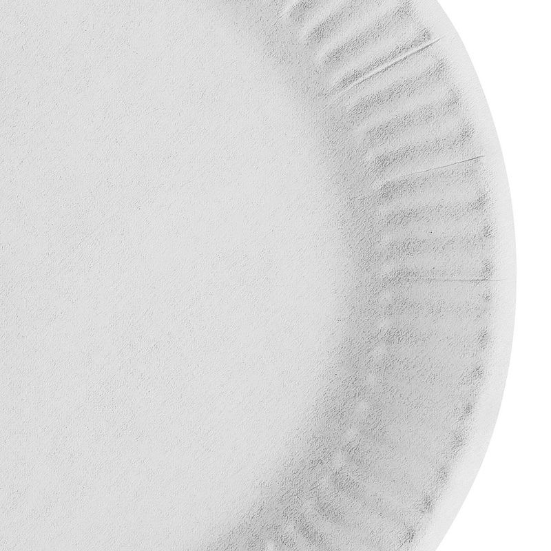 Тарелки одноразовые бумажные OfficeClean, набор 100шт., белые мелованные, 180мм