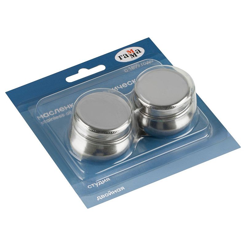 Масленка металлическая двойная с крышкой Гамма "Студия"