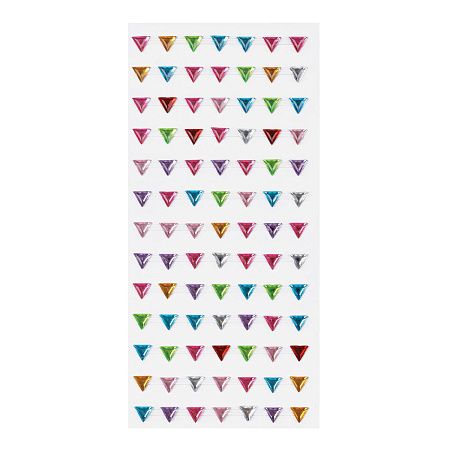 Наклейки акриловые MESHU "Сolorful crystal", 25*10см, стразы, 91 наклейка, инд. уп., европодвес