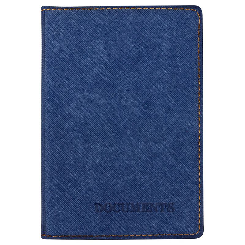 Обложка для автодокументов OfficeSpace "Denim", экокожа, синий