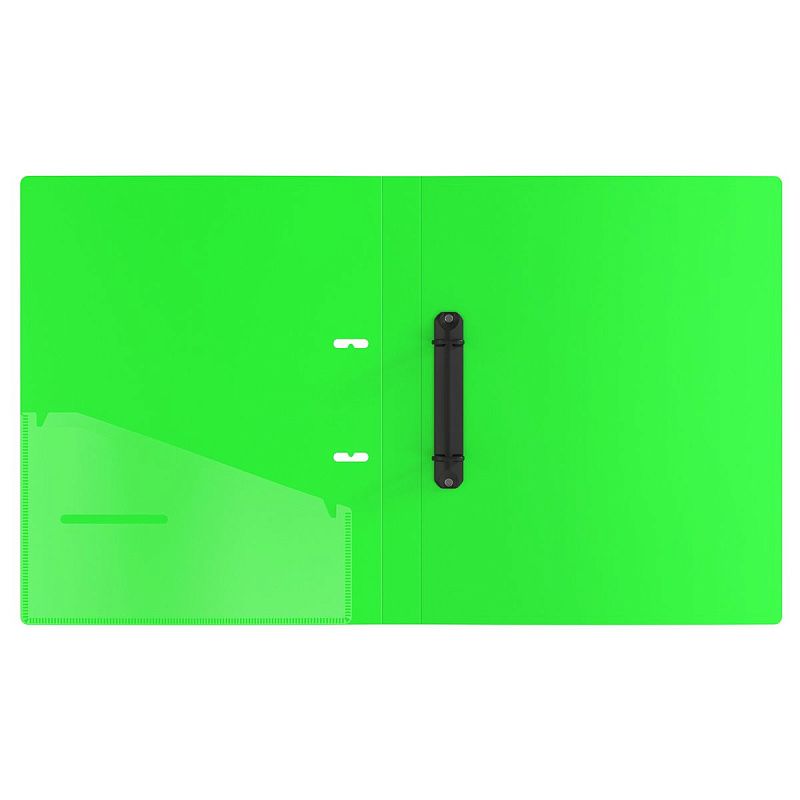 Папка на 2 кольцах Berlingo "Your Way", 24мм, 600мкм, зеленый неон, D-кольца, с внутр. карманом 