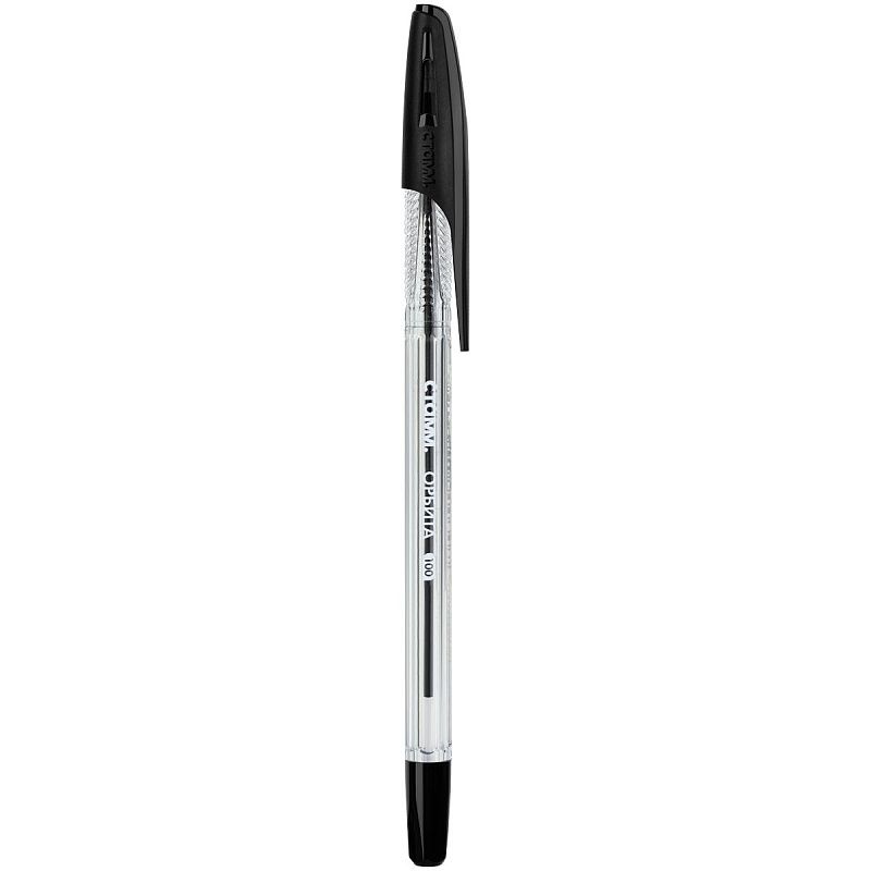 Ручка шариковая СТАММ "Орбита 100" черная, 0,7мм 