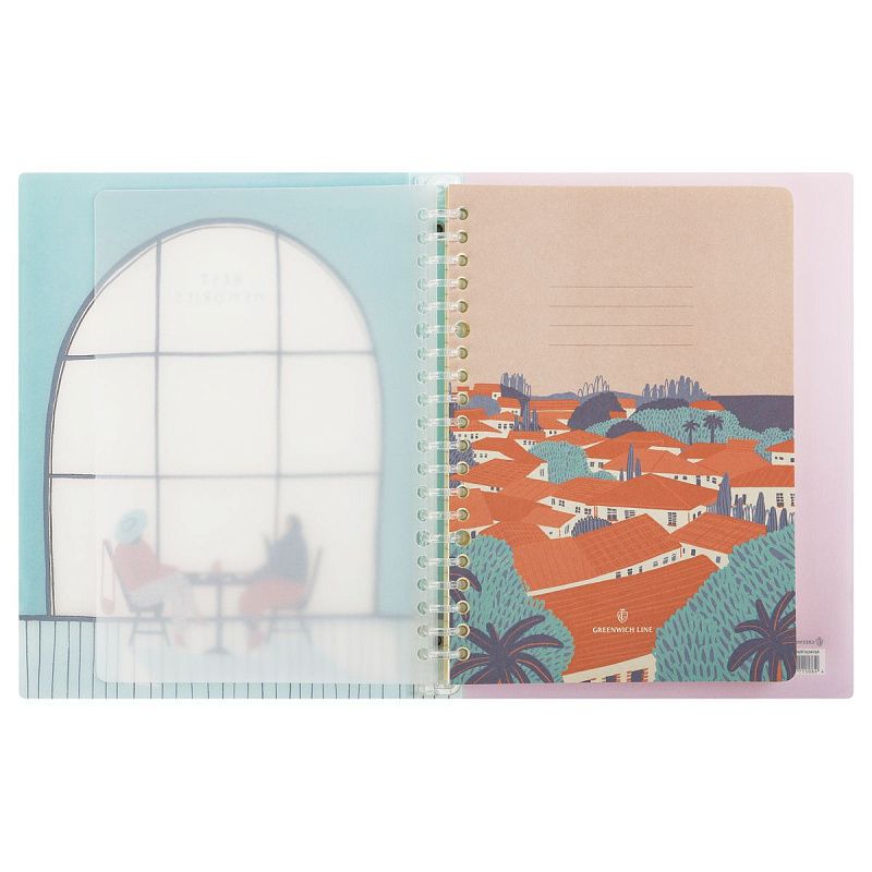 Тетрадь на кольцах 80л., А5, клетка Greenwich Line "Best memories", с пластиковой обложкой