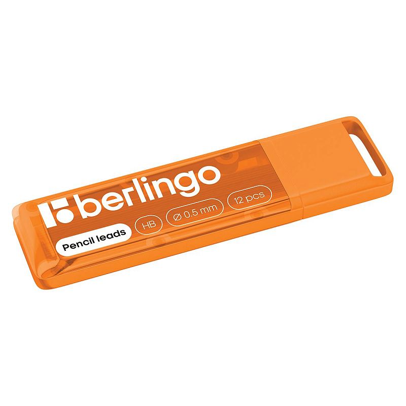 Грифели для механических карандашей Berlingo, 12шт., 0,5мм, HB 