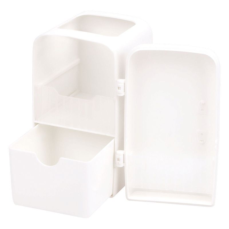 Настольная подставка MESHU "Fridge", 3 отделения, пластиковая, молочная