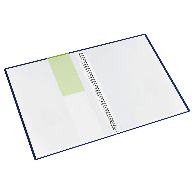 Папка с 40 вкладышами на гребне СТАММ "Диагональ" А4, 21мм, 700мкм, пластик, сапфир 