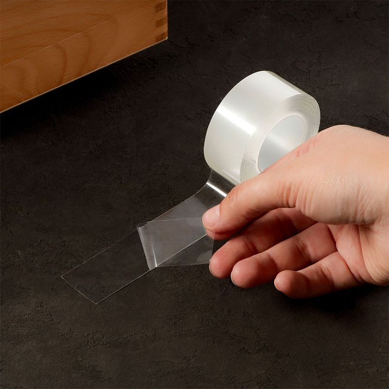 Клей-лента двусторонняя многоразовая OfficeSpace, 30мм*1,5мм*3м