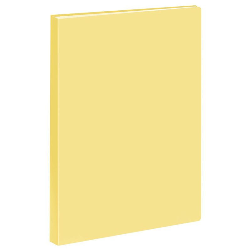 Папка с 20 вкладышами СТАММ А4, 14мм, 500мкм, пластик, пастель, желтая