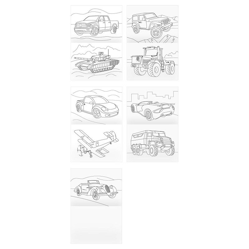 Суперраскраска на склейке А4, 40 стр., ТРИ СОВЫ "Транспорт"