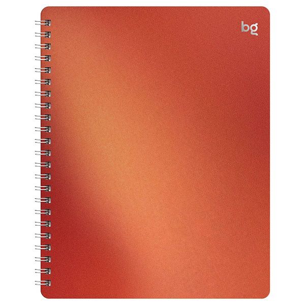 Тетрадь 48л. А5 клетка на гребне BG "Сияние", пластиковая обложка, оранжевый