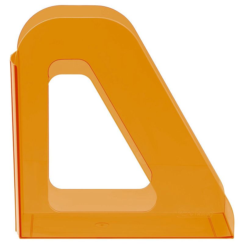 Лоток для бумаг вертикальный СТАММ "Фаворит", тонированный оранжевый, ширина 90мм