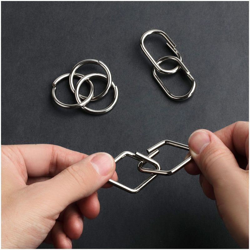 Головоломка металлическая малая ТРИ СОВЫ, ассорти, 1 уровень сложности 