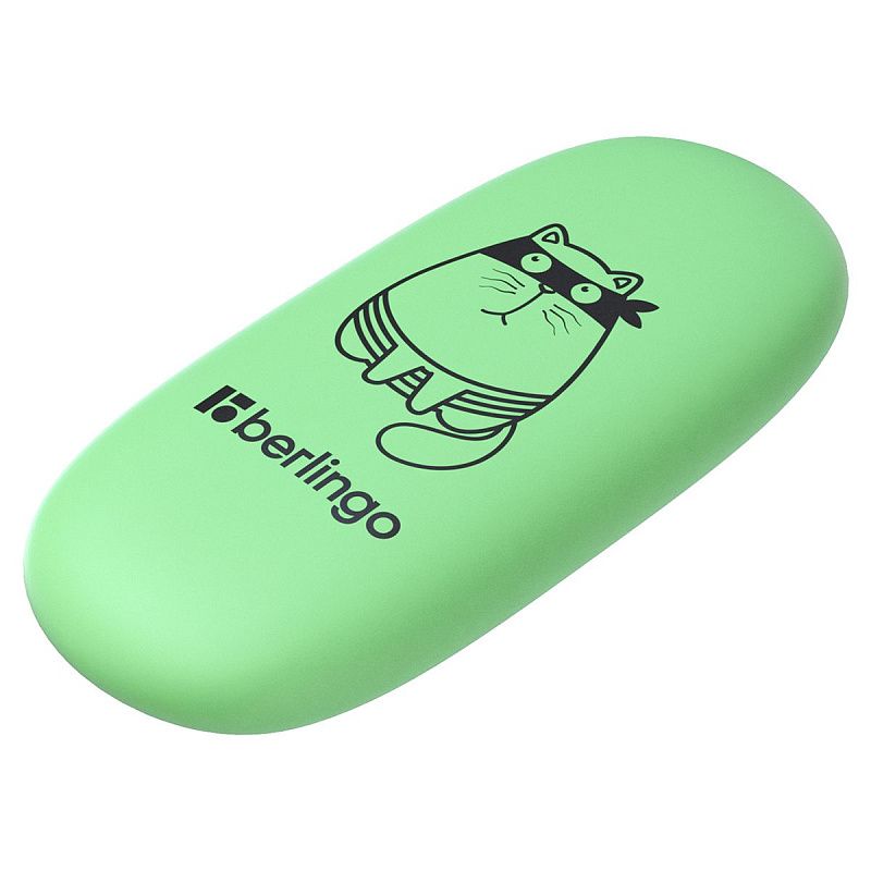 Ластик Berlingo "Lazy Cats", овальный, термопластичная резина, 49*23*9мм 