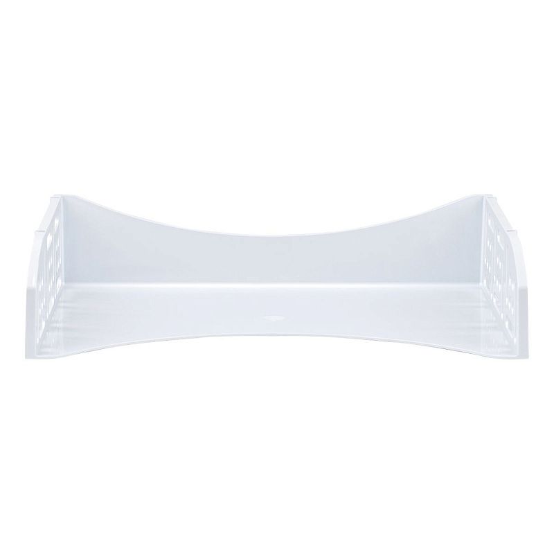 Лоток для бумаг горизонтальный СТАММ "Field", широкая загрузка, белый