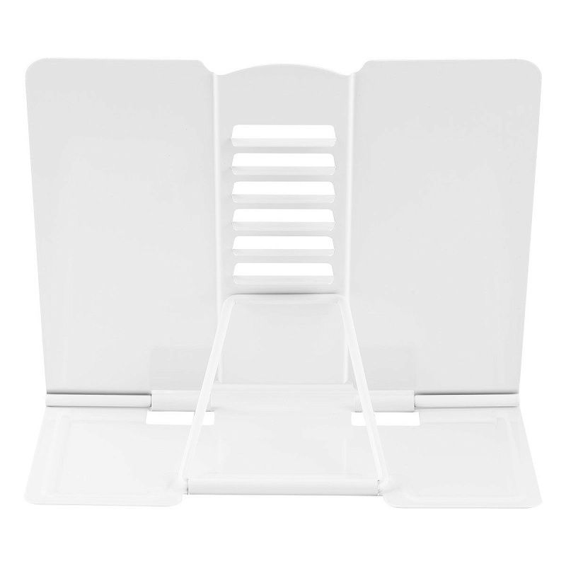 Подставка для книг СТАММ, металлическая, регулируемый угол наклона, белая 