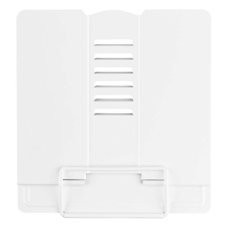 Подставка для книг СТАММ, металлическая, регулируемый угол наклона, белая 