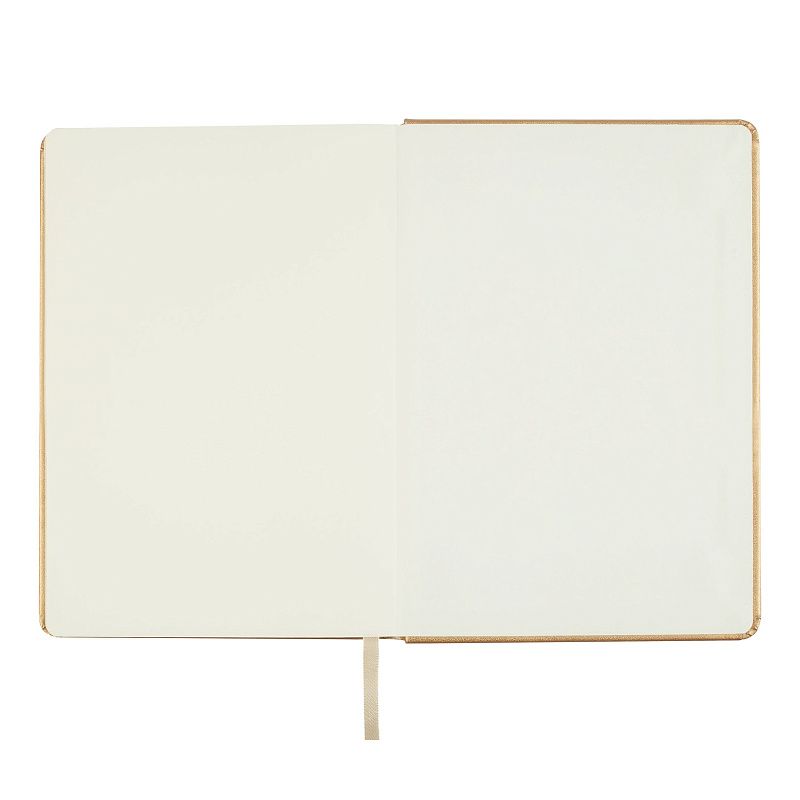 Скетчбук 80л., А5 Гамма "Студия", золото, твердая обложка, на резинке, слоновая кость, 140г/м2
