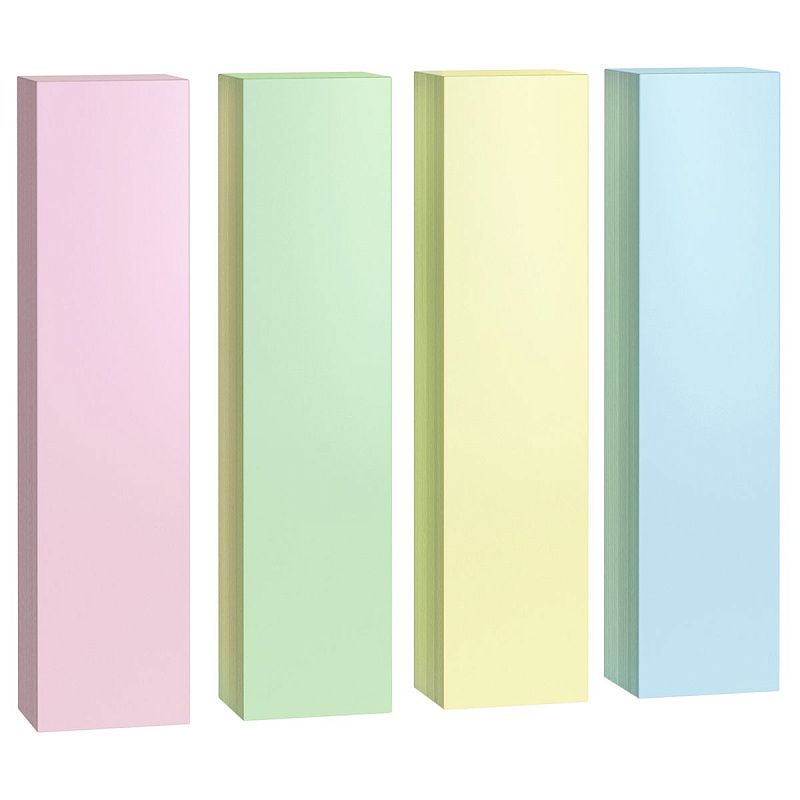 Флажки-закладки Berlingo 12*50мм, 100л*4 пастельных цвета, европодвес