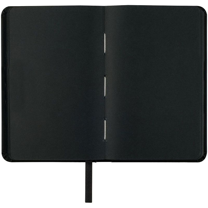 Скетчбук 80л., 90*140 Гамма "Студия", черный, твердая обложка, на резинке, черная, 140г/м2