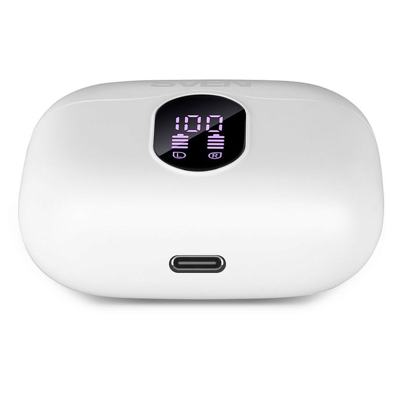 Наушники с микрофоном беспроводные Sven E-310B, TWS Bluetooth, разъем Type-C, белый