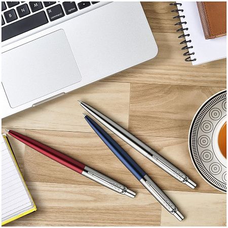 Набор Parker "Jotter London": шар. ручка Blue + гел. ручка Stainless Steel, 1,0мм, кнопочн., блистер 