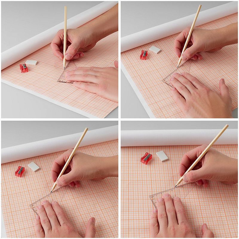 Бумага масштабно-координатная OfficeSpace, 640мм*10м, оранжевая