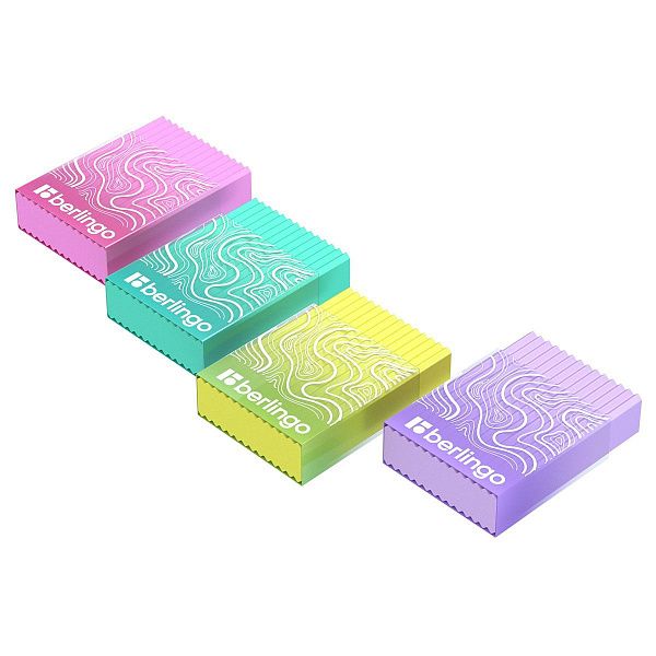Ластик Berlingo "Gradient" прямоугольный, пластиковый кейс, Eco-Pvc, 45*32*11мм