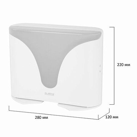 Диспенсер для полотенец EXTRA LAIMA PROFESSIONAL, (Система H2), Z-сложения, белый, ABS-пластик, 609472, 303368 