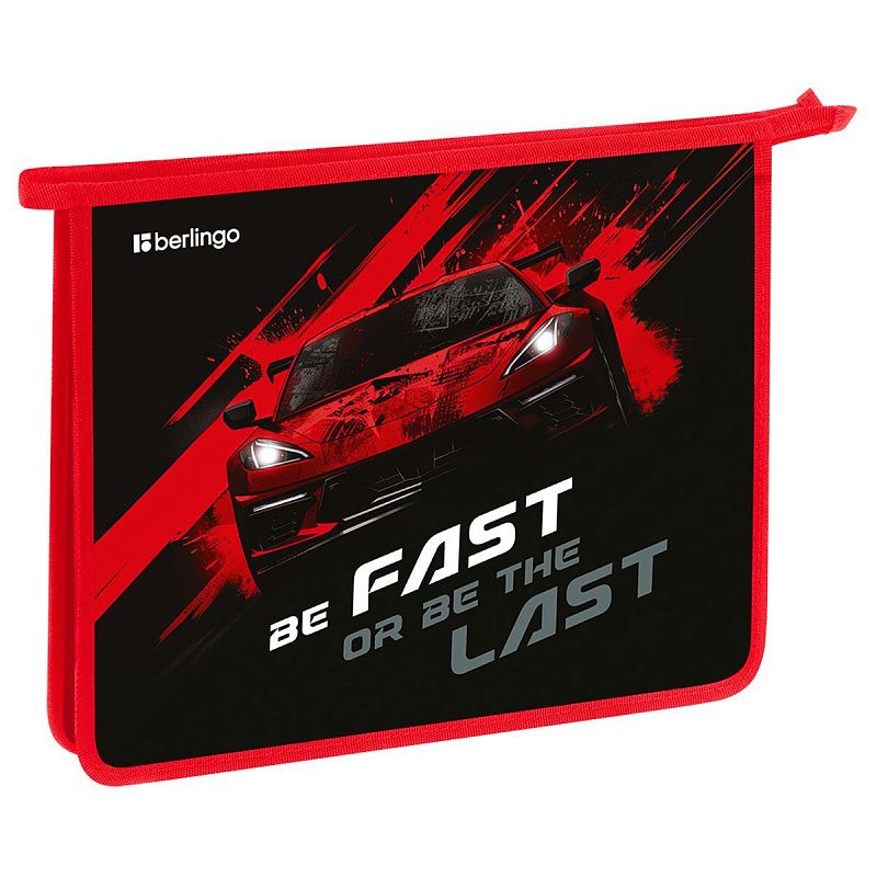 Папка для тетрадей 1 отделение, А5 Berlingo "Fast Track", 240*205*40 мм, пластик, на молнии
