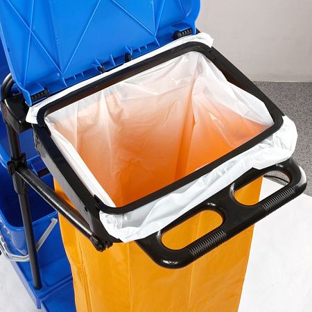 УЦЕНКА - Тележка уборочная OfficeClean Professional ведра 2*20л, 2*11л, отжим, держ. д/мешка, мешок, 2поддона