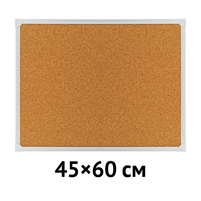Доска пробковая OfficeSpace, 45*60см, алюминиевая рамка