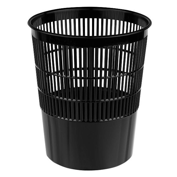 Корзина для бумаг СТАММ, 14л, сетчатая, черная