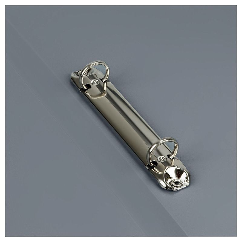 Папка на 2 кольцах СТАММ "Стандарт" А4, 25мм, 700мкм, пластик, серая 