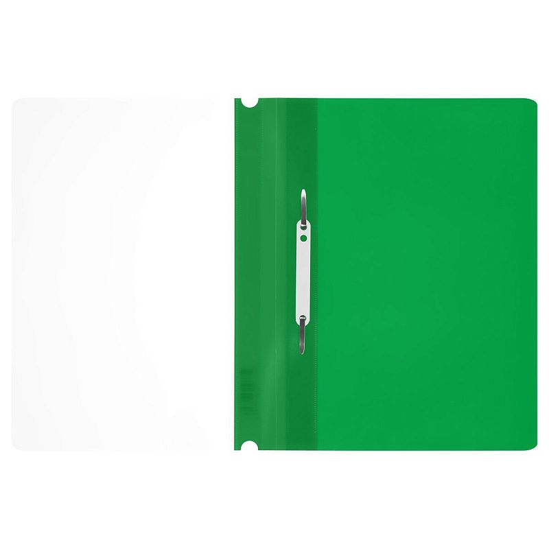 УЦЕНКА - Папка-скоросшиватель пластик. СТАММ А4, 160мкм, зеленая с прозр. верхом 