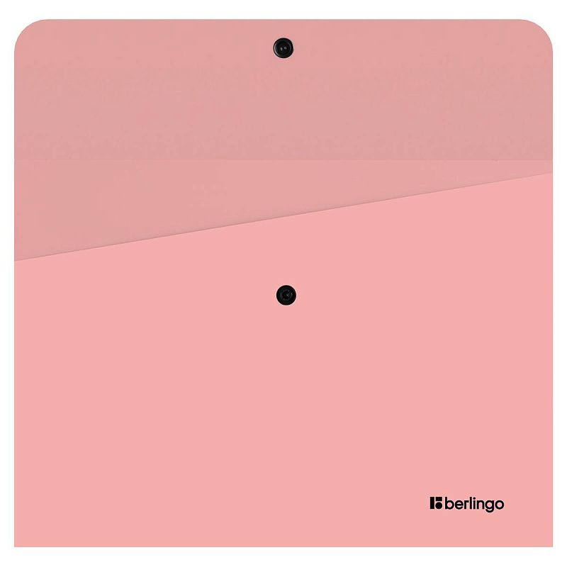 Папка-конверт на кнопке Berlingo "Instinct" А4, 330мкм, фламинго 