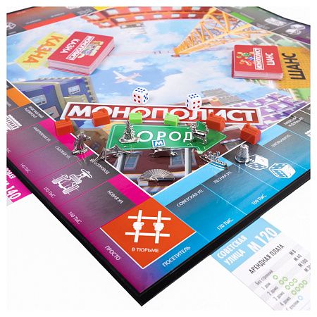 Игра настольная Десятое королевство "Монополист. Город", картонная коробка