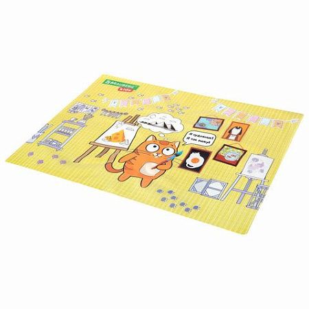 Настольное покрытие BRAUBERG KIDS для труда и творческих занятий, ПВХ, "Artist", 50х35 см, 272358 